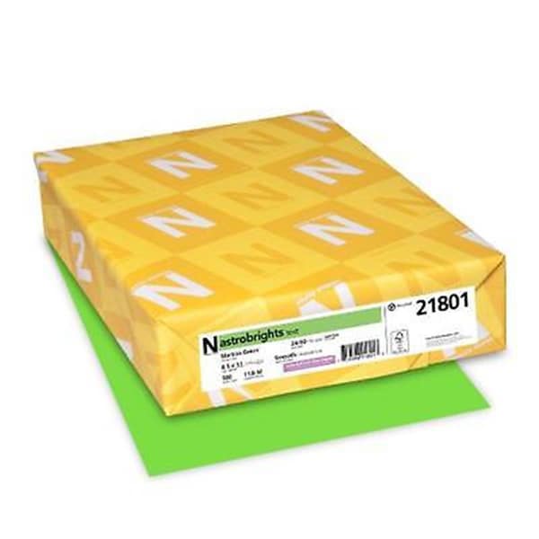 Wausau Neenah Astrobrights Premium Color Paper, Martian Green - 8.5 x 11 in. WAU21801 - main